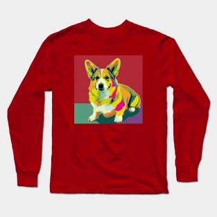 Welsh Corgi Pop Art Style Long Sleeve T-Shirt